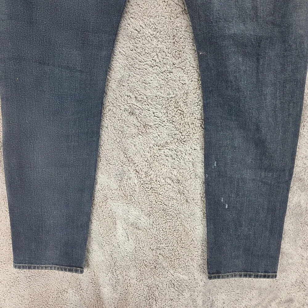 Diesel Jeans Mens 33x32 Blue Thommer Slim Skinny Zip Thrashed Altered Hem 084KW